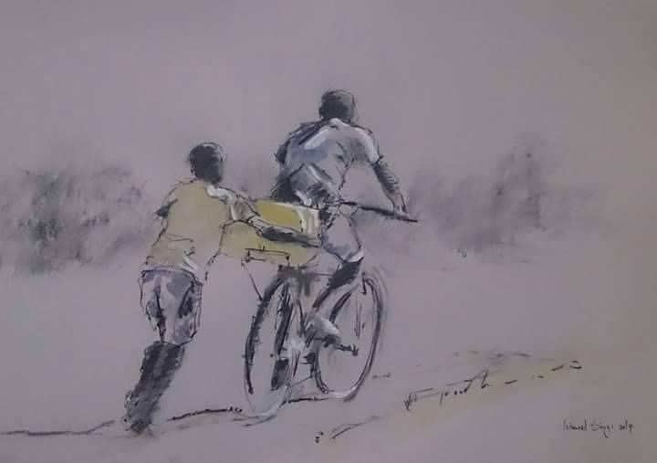 art_hillside_cyclist